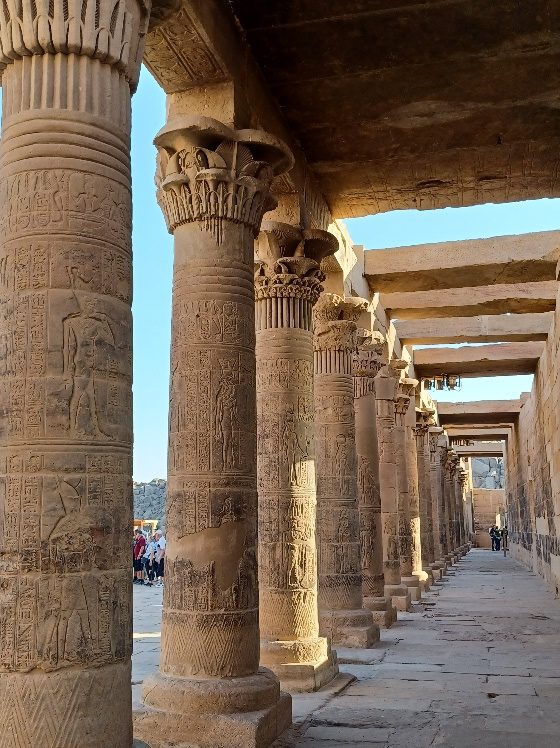 Philae temple columns