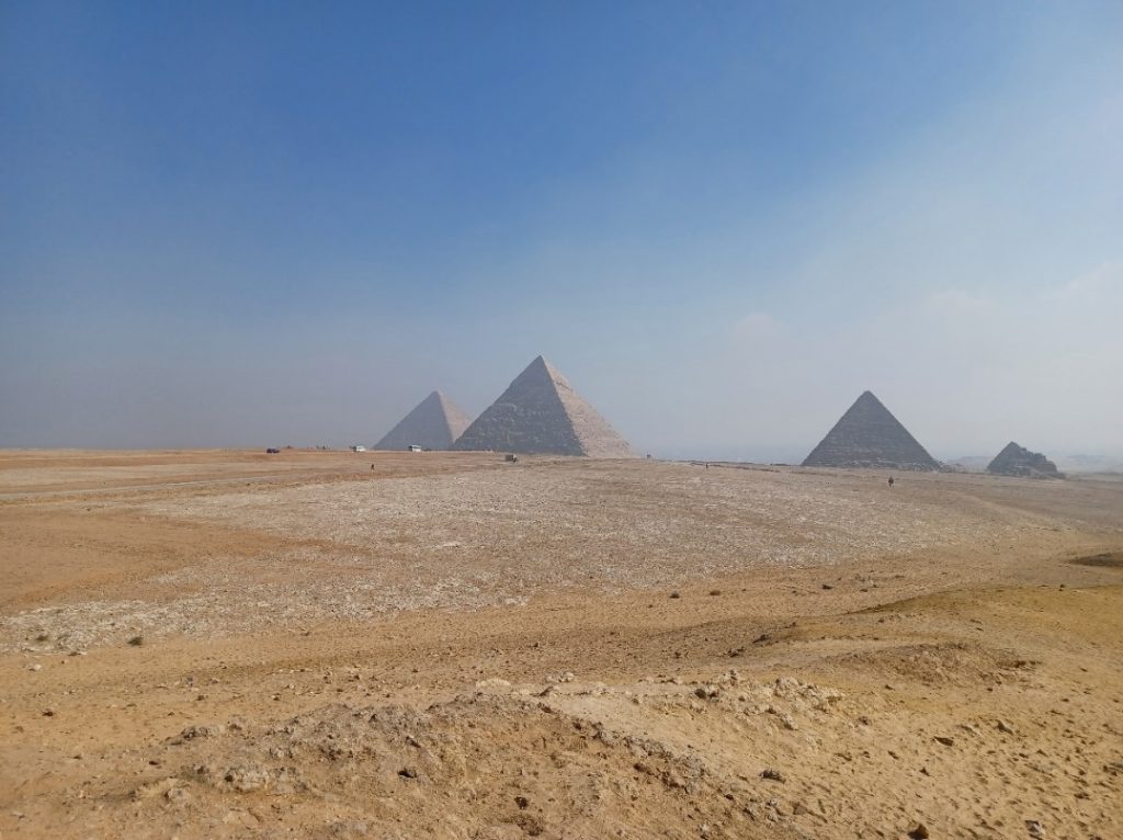 The three pyramids of Giza