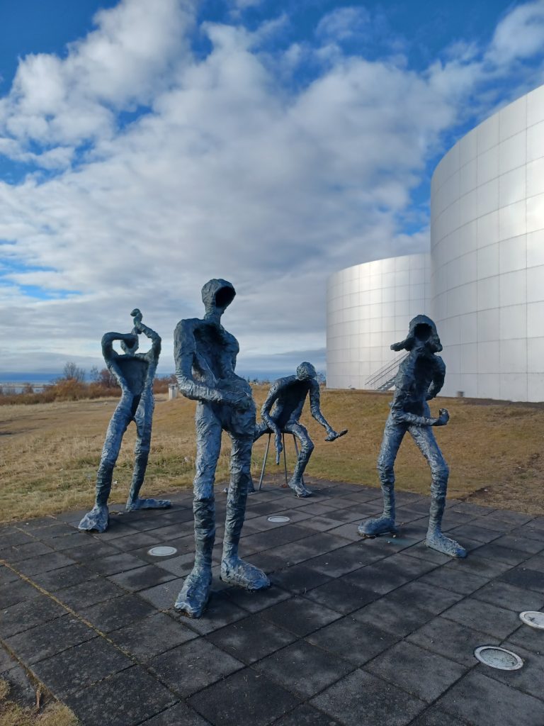 Sculpted figures, ‘The Dancing Musicians’ by Þorbjörg Pálsdóttir
