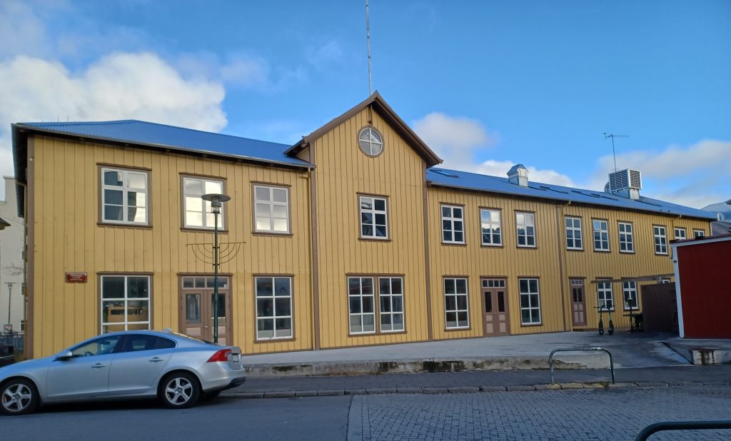 Yellow building, once offices of a fish exporting company