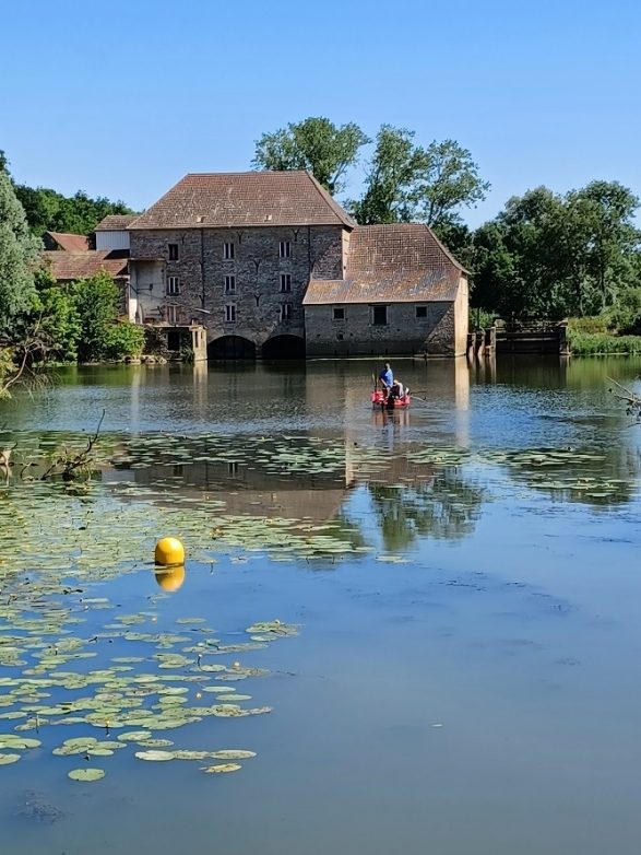 Fishing in the creek, River Seille