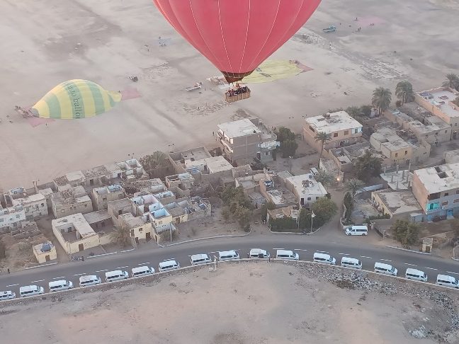 Mini buses await balloons