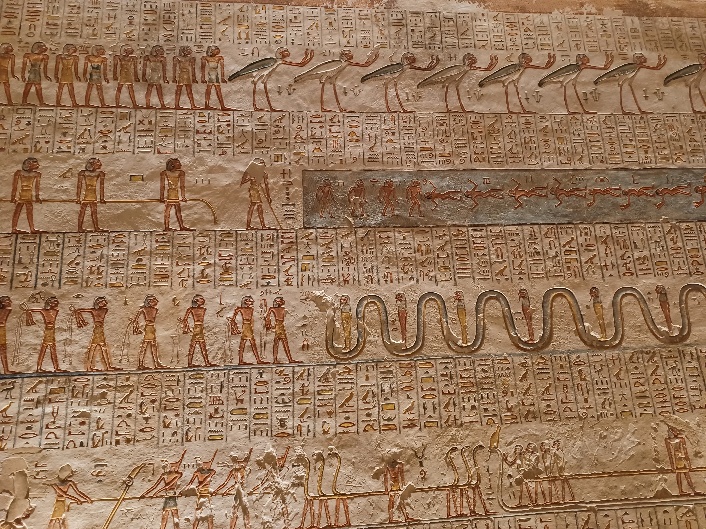 Decoration in the tomb of the Sons of Ramesses