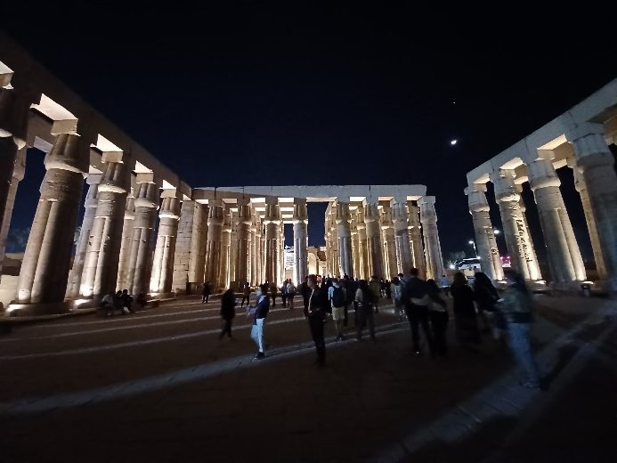Luxor Temple in the floodlights