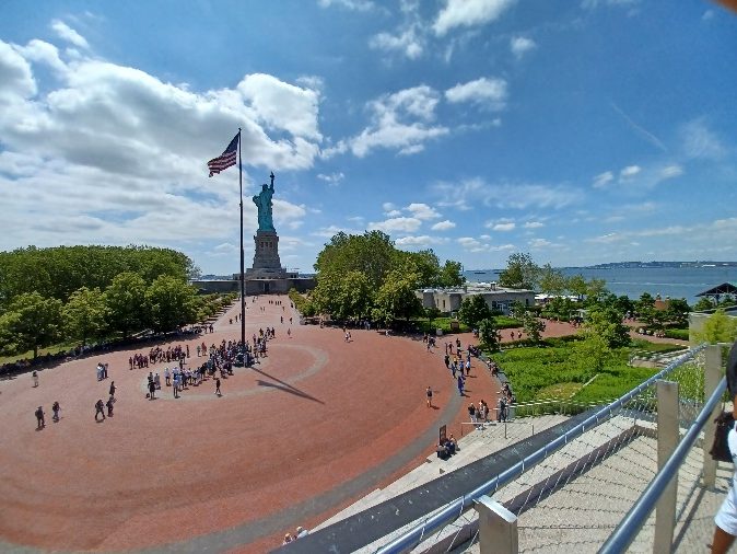 Back view of Liberty from the museum