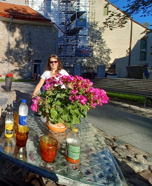 Refreshment time with my Polish friend