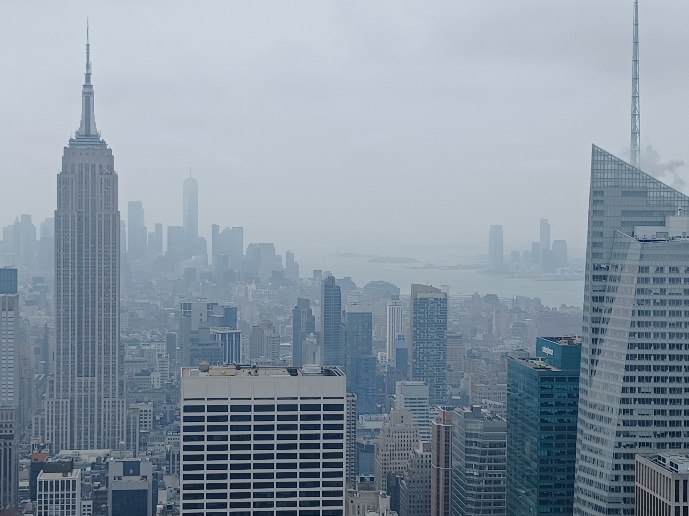 View from the Rockefeller Center including Empire State Building