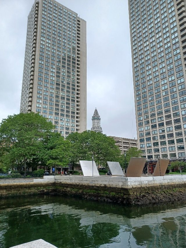 Untitled Landscape with Old Custom House and Modern blocks behind