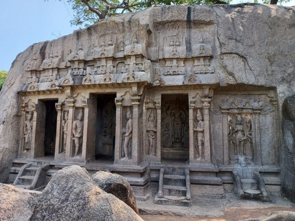 Cave Temple with shrines to Brahma, Shiva and Vishnu