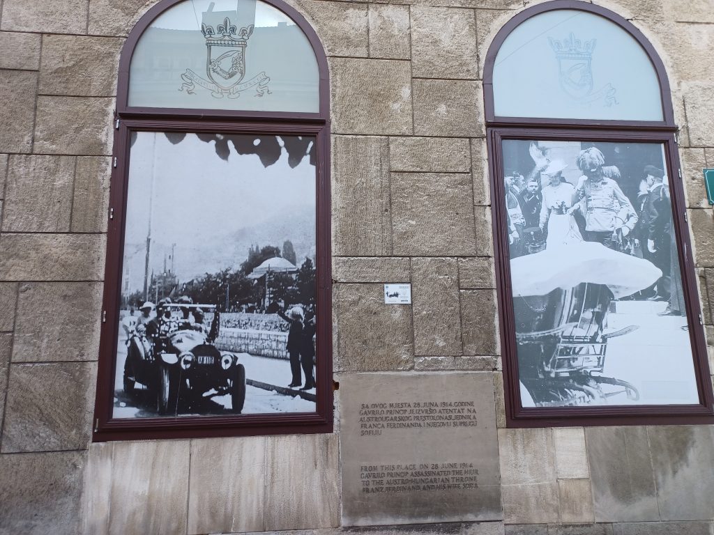  The corner where the Archduke Franz Ferdinand and his wife, Sofia, were assasssinated in June 1914