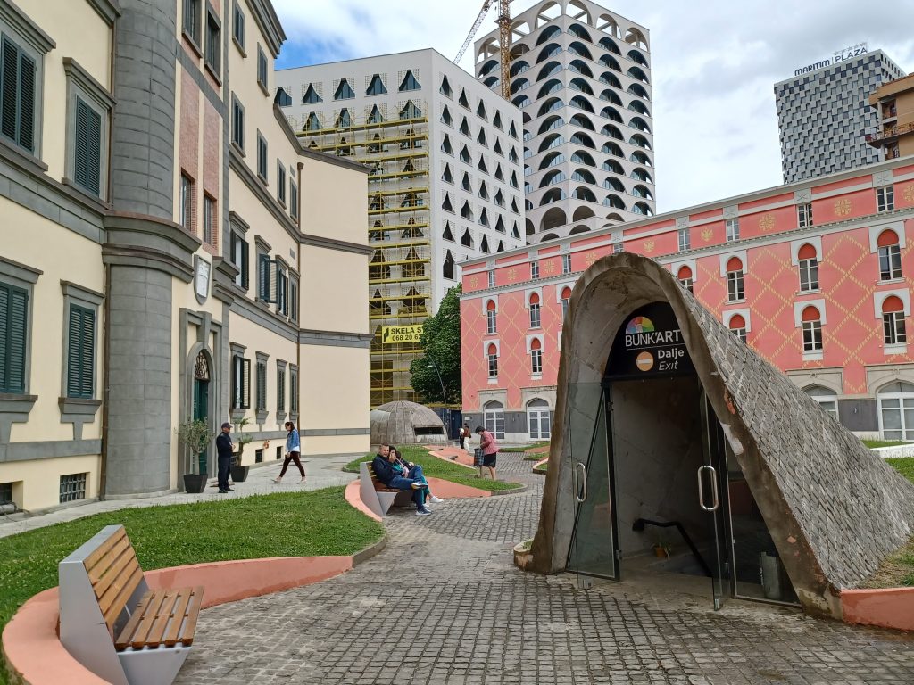 Bunker museum exit, Tirana