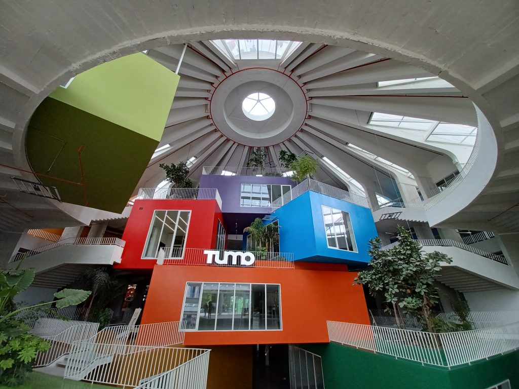 Studios inside Pyramid of Tirana