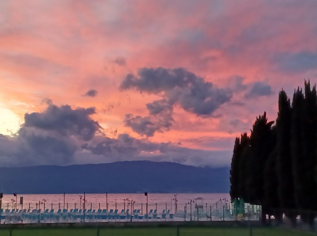 Sunset over Lake Ohrid, North Macedonia