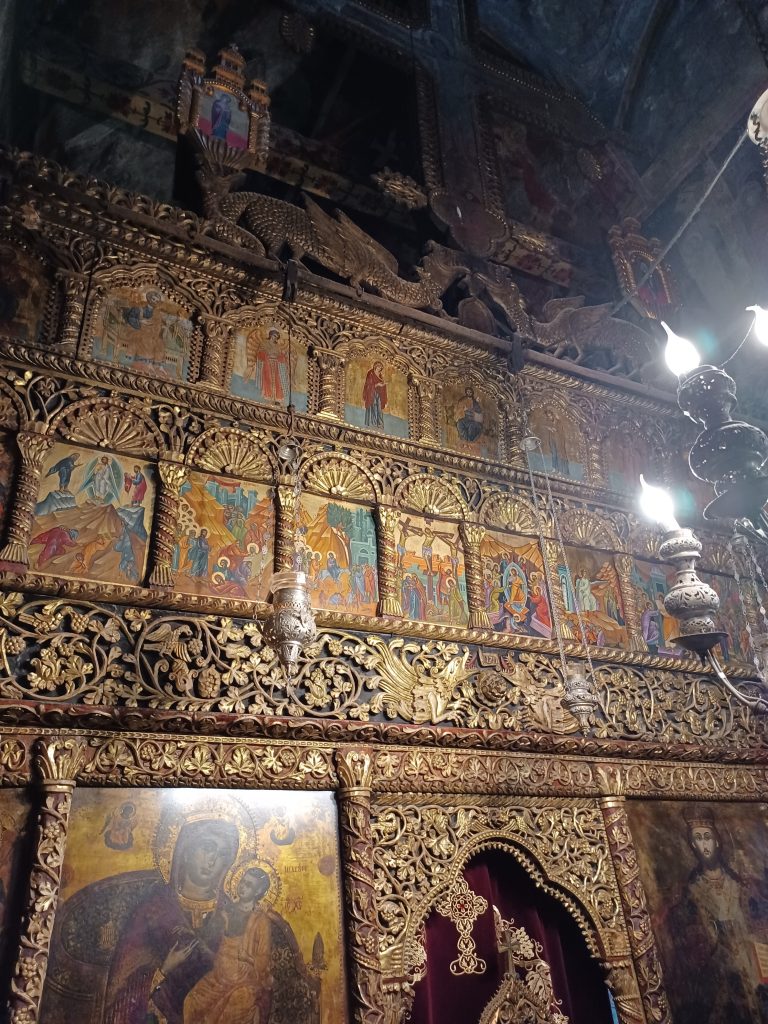 Iconostasis inside the Church of the Holy Archangels