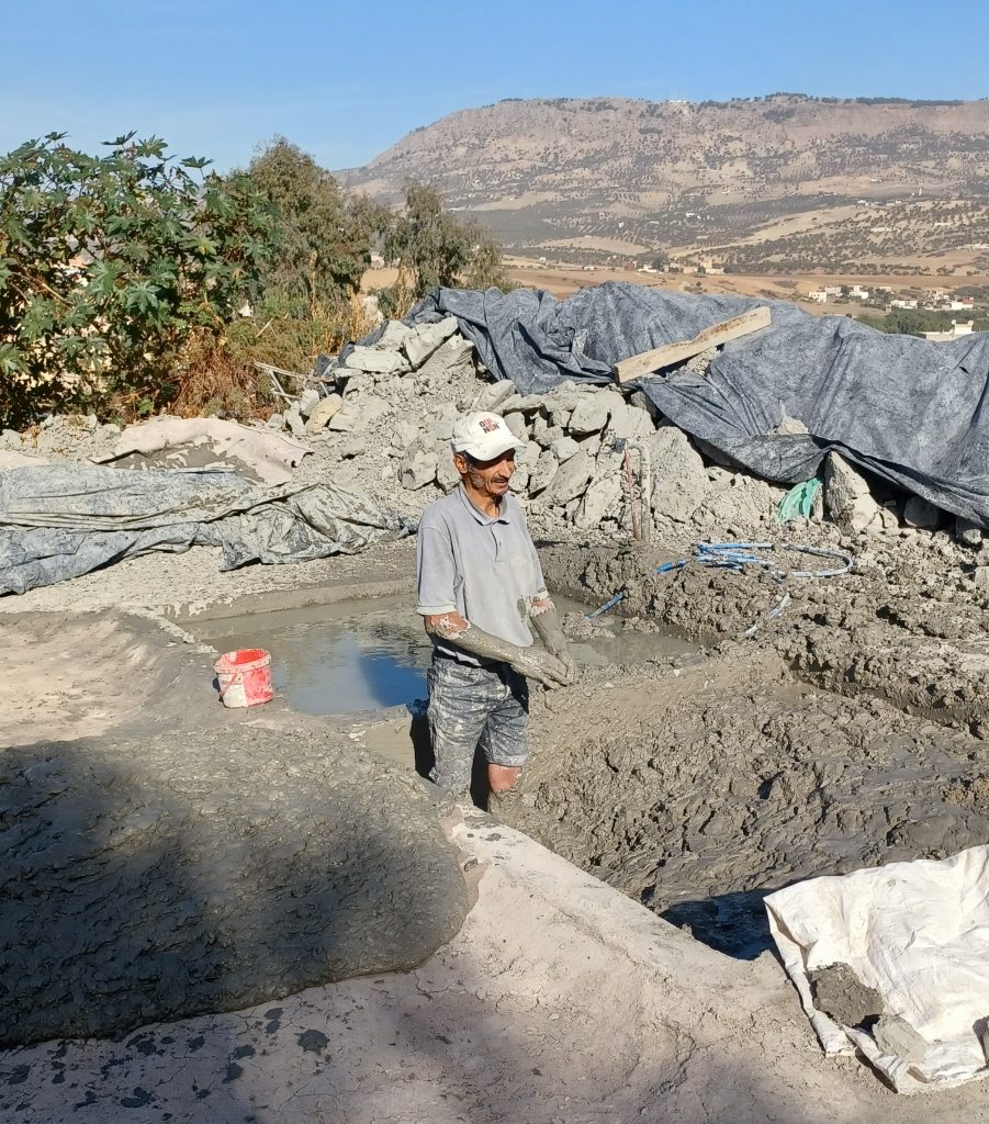 Preparing the clay