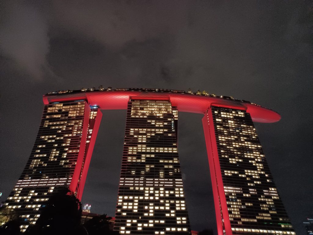 Marina Bay Sands Hotel at dusk