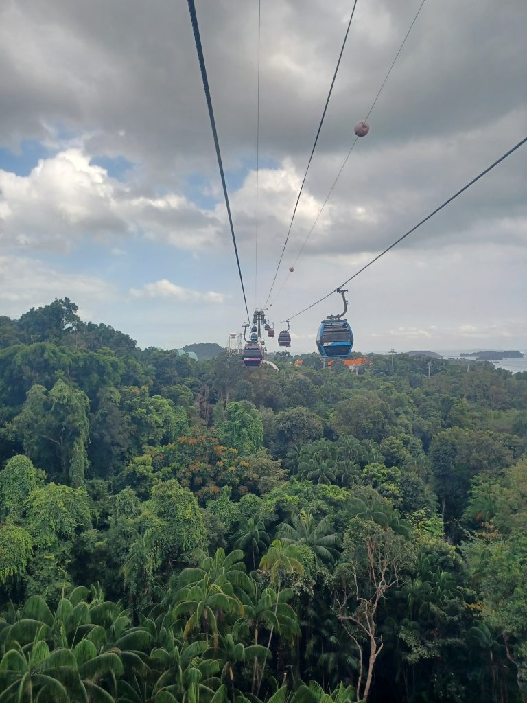 Cable car to Sentosa Island, Singapore
