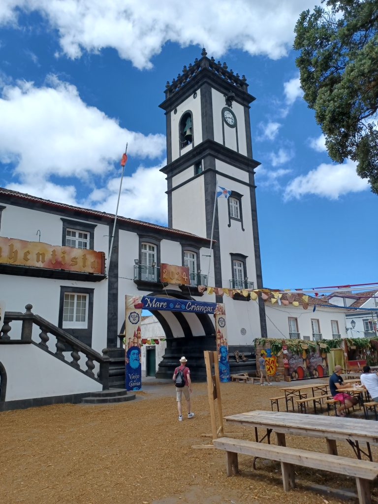 Townhall with clock tower, Ribeira Grande