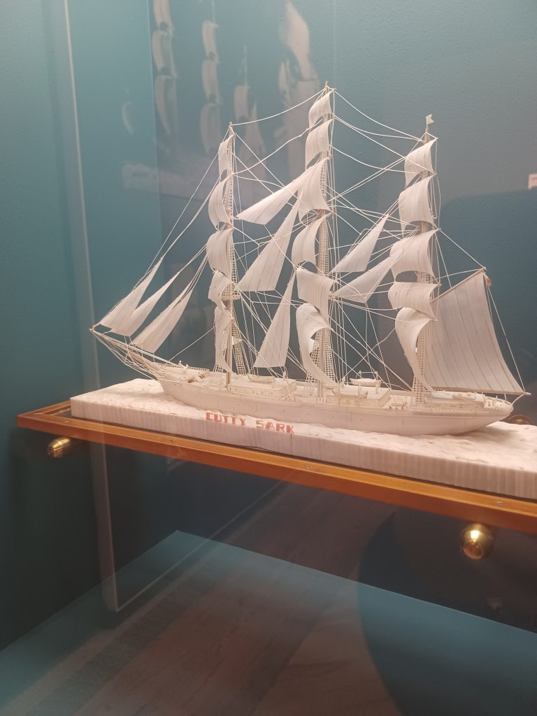 Fig tree pith model of Cutty Sark, Museum of Horta