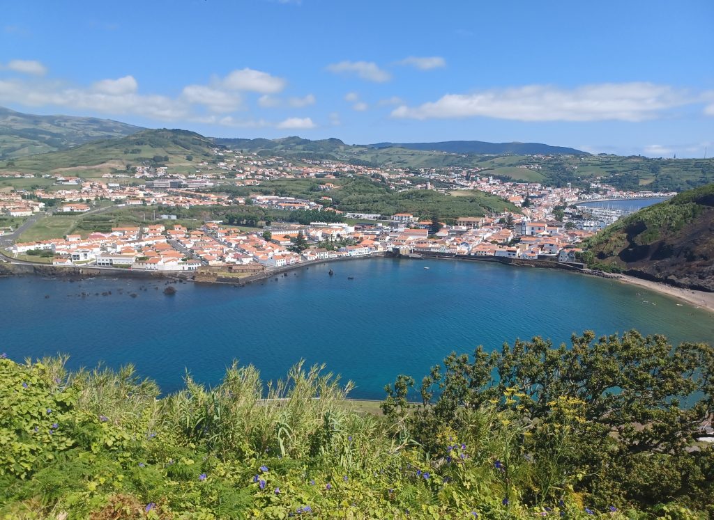 View over Porto Pim from Monte da Guia, Faial