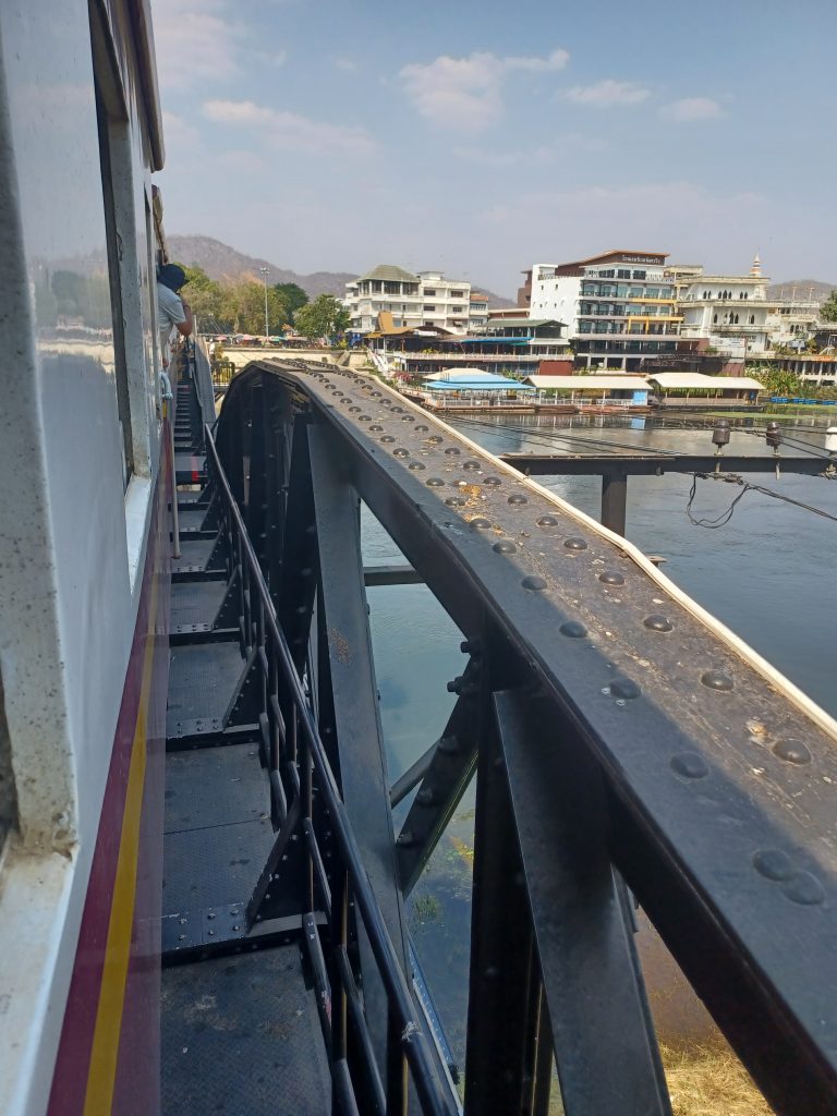 Crossing the Kwai Bridge by Train, Kanchanaburi