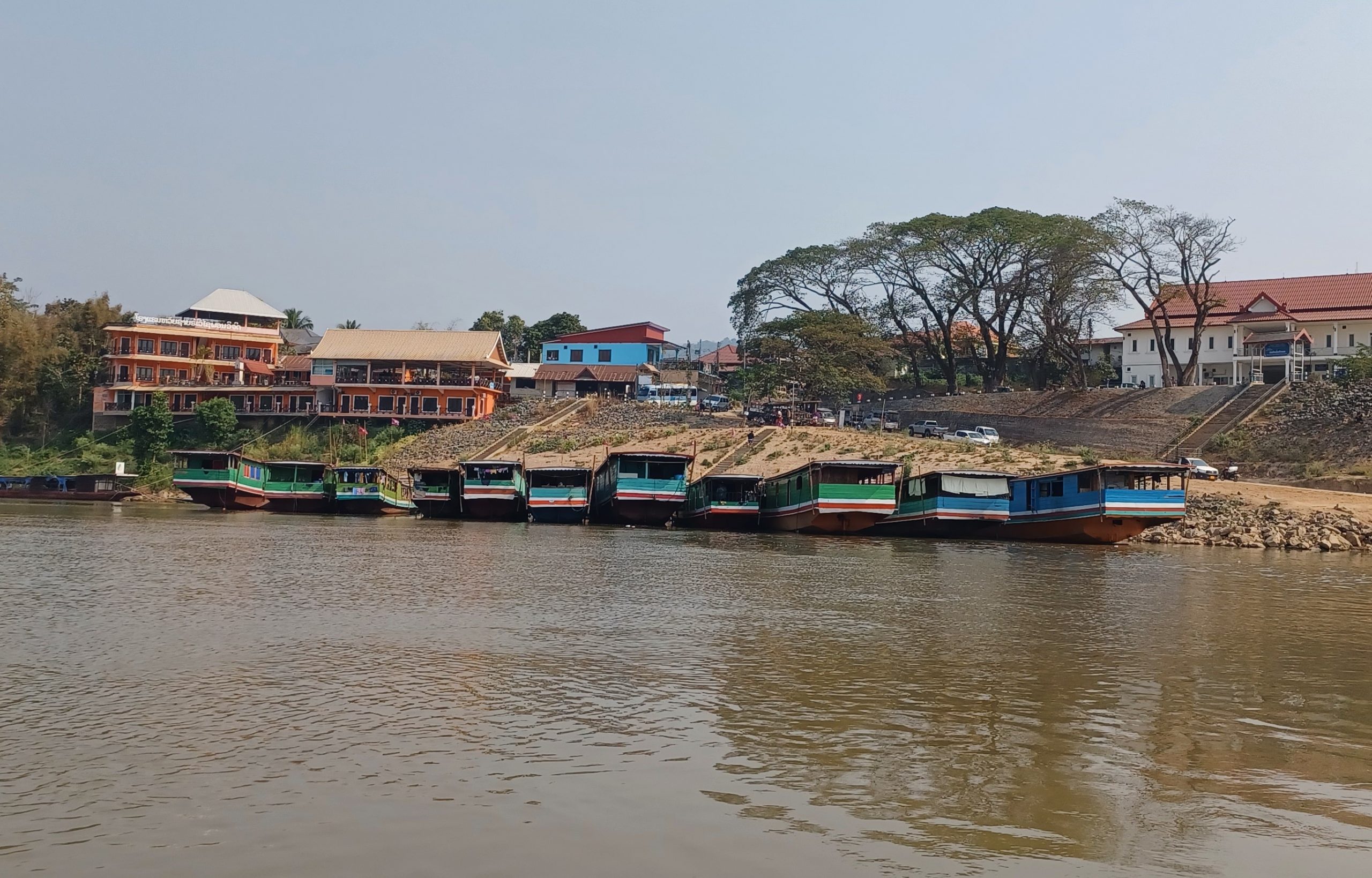 River boats moored up
