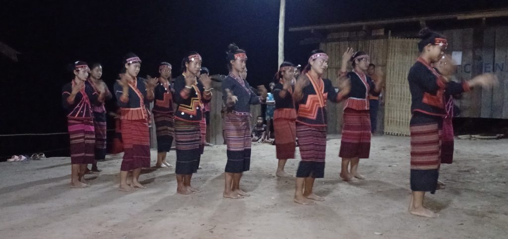 Local dancers, Ban Huay Thom, Laos