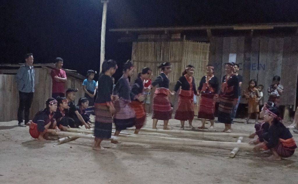 Bamboo dance performed by Khmu people, Ban Huay Thom, Laos