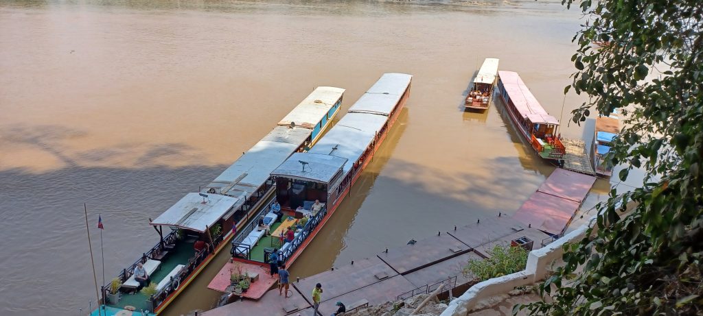 Mooring off Pak Ou Cave, Mekong River, Laos