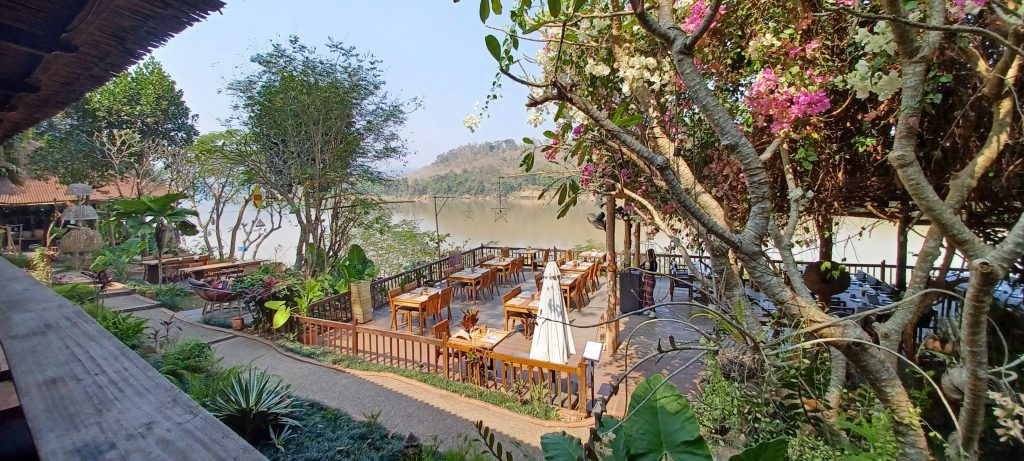 Ock Pop Tok cafe by the Mekong, Laos