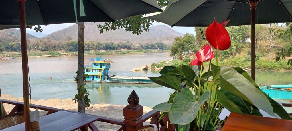 Lunchtime stop, confluence of Mekong and Khan rivers, Luang Prabang