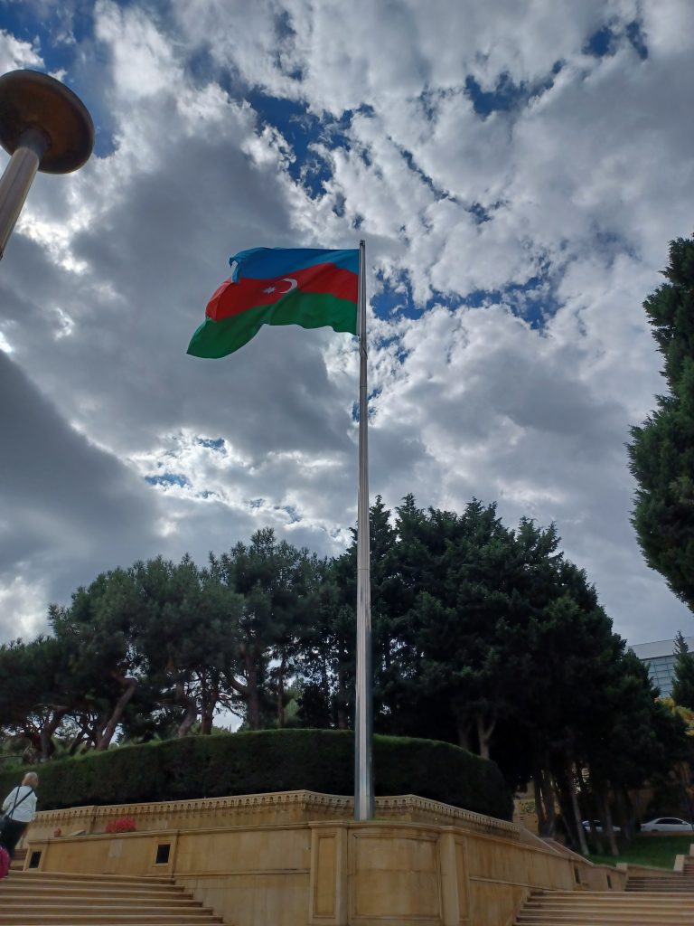 Azerbaijani Flag at one end of Martyrs Lane