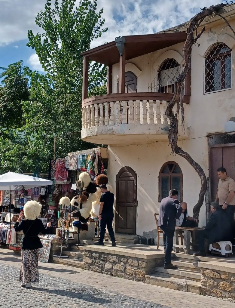 Sheep wool hats and backgammon players, Baku
