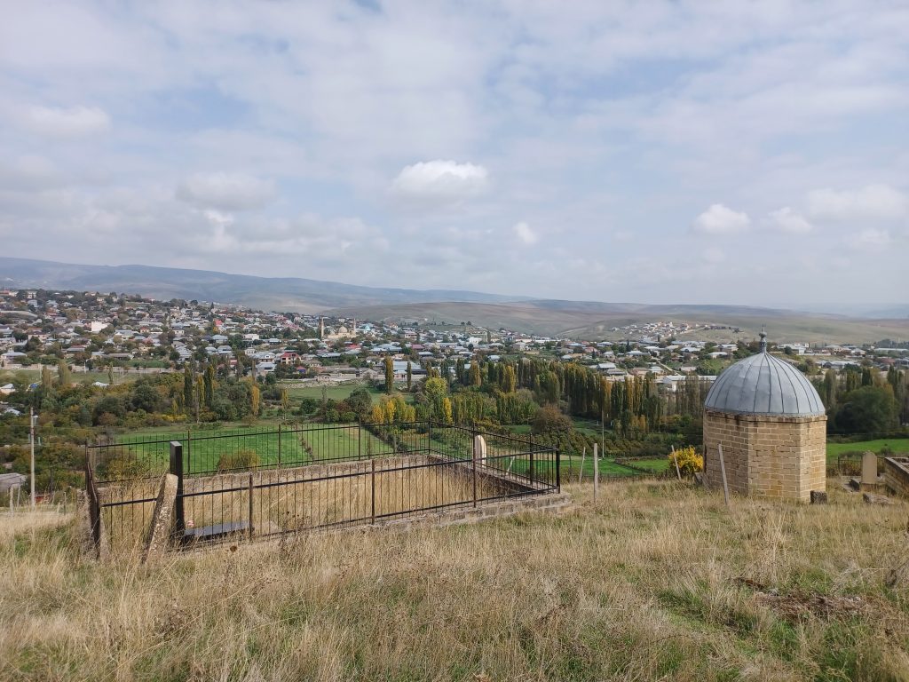 View over Shamakhi from Yeddi Gumbaz Mausoleum