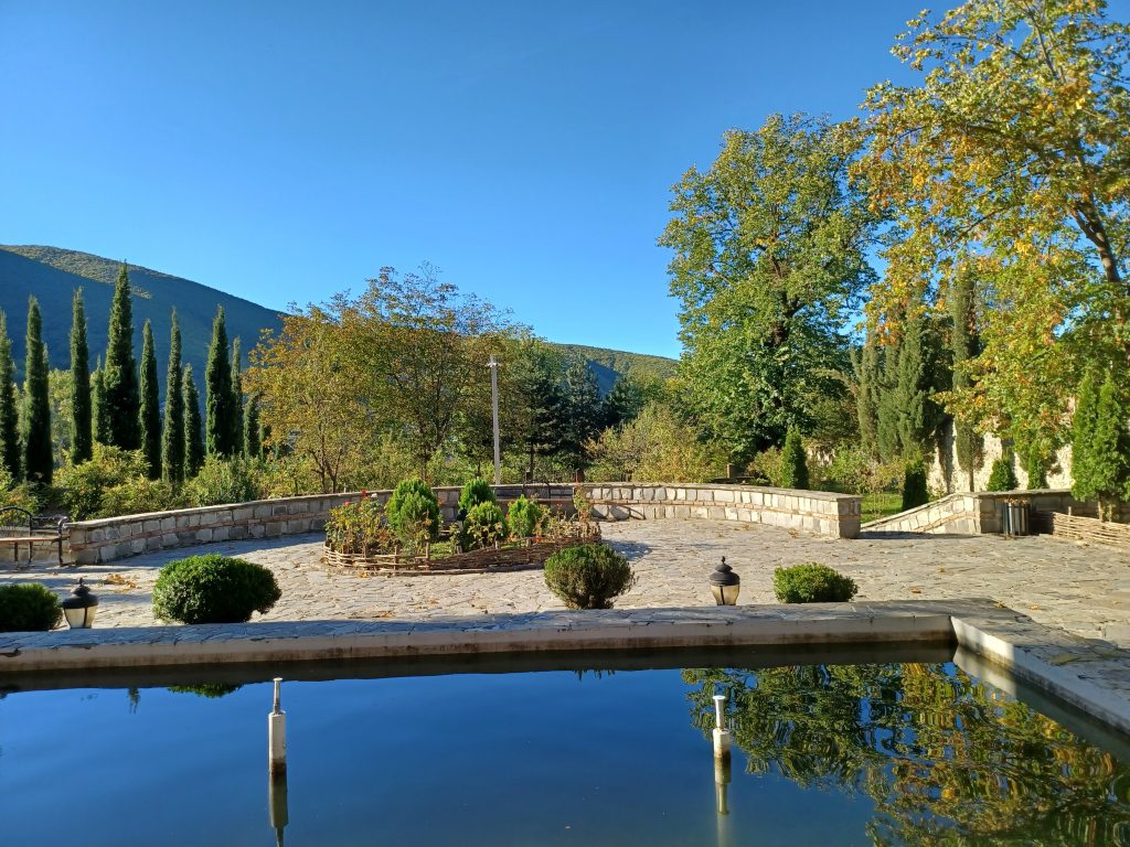Grounds of Sheki Palace and landscape beyond