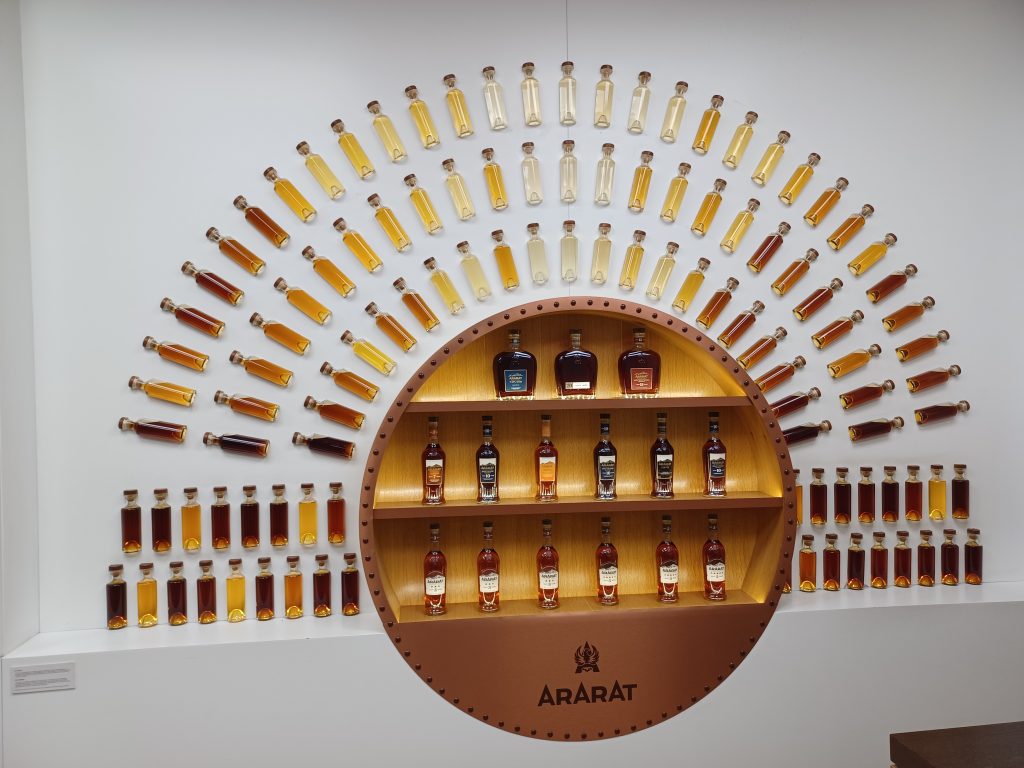 Ararat Brandy display
