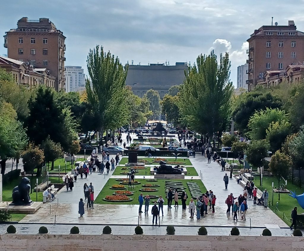 View over Yerevan from the Cascade Steps