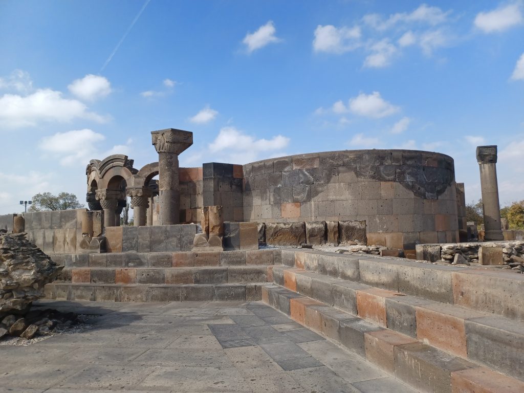 Part of the circular first floor, Zvartnots Temple	