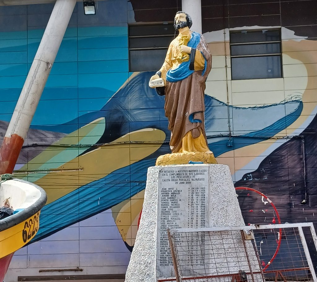 St Peter, patron sain of fishermen, Valparaiso