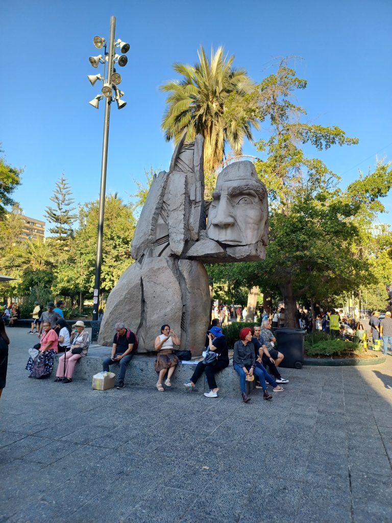 Monument to the Indigenous People, Plaza de Armas, Santiago