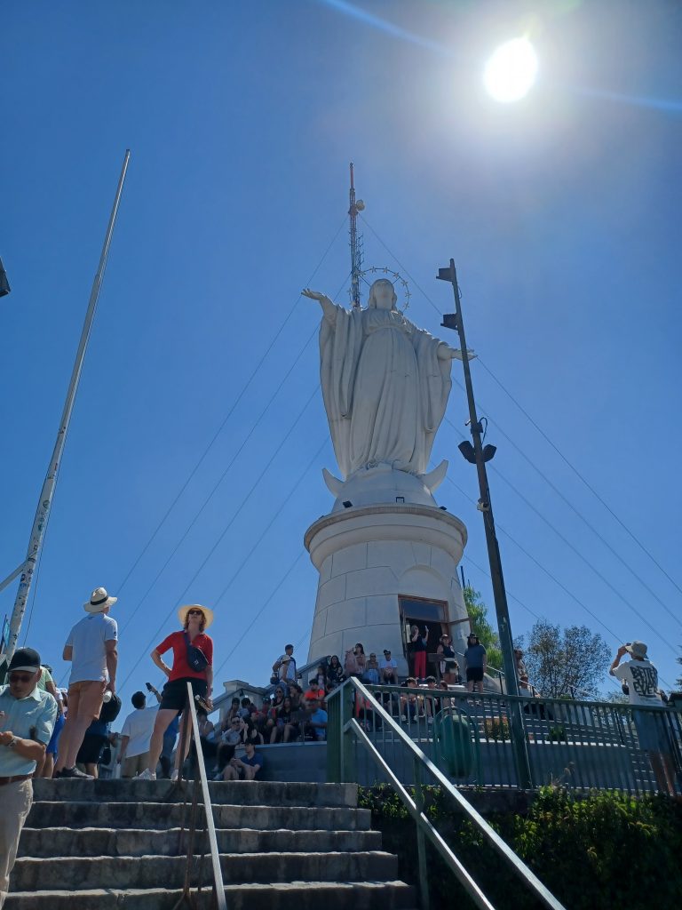 Statue of the Virgin, Sao Cristobal Hill, Santiago