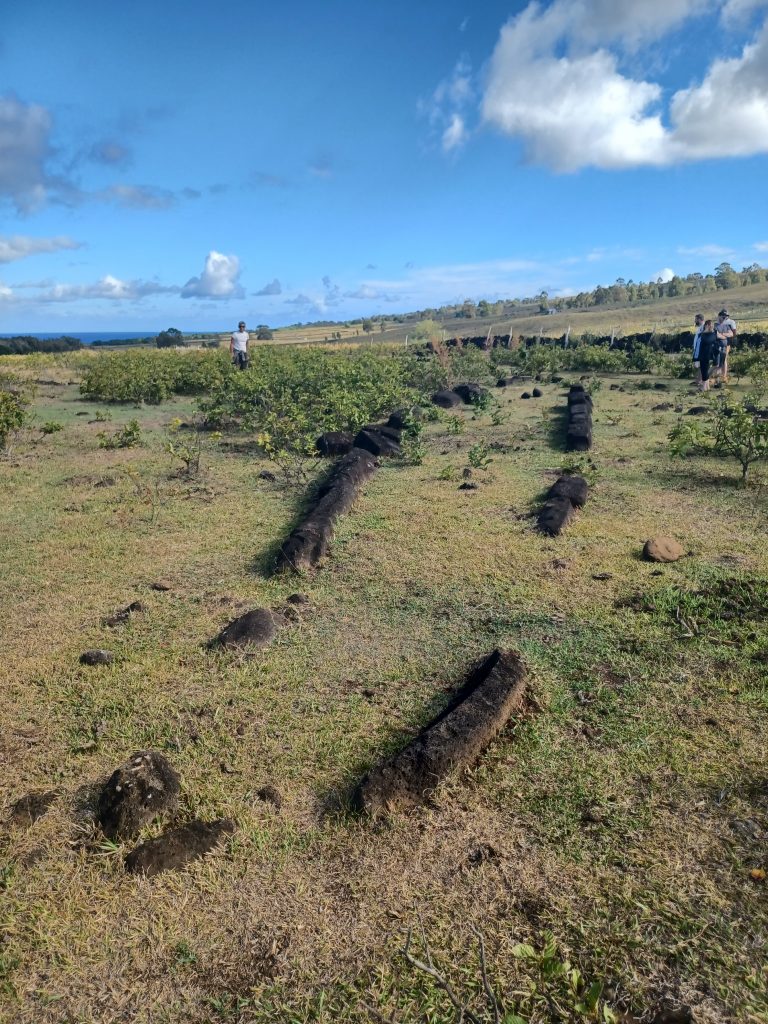 Basalt foundations for Rapa Nui house
