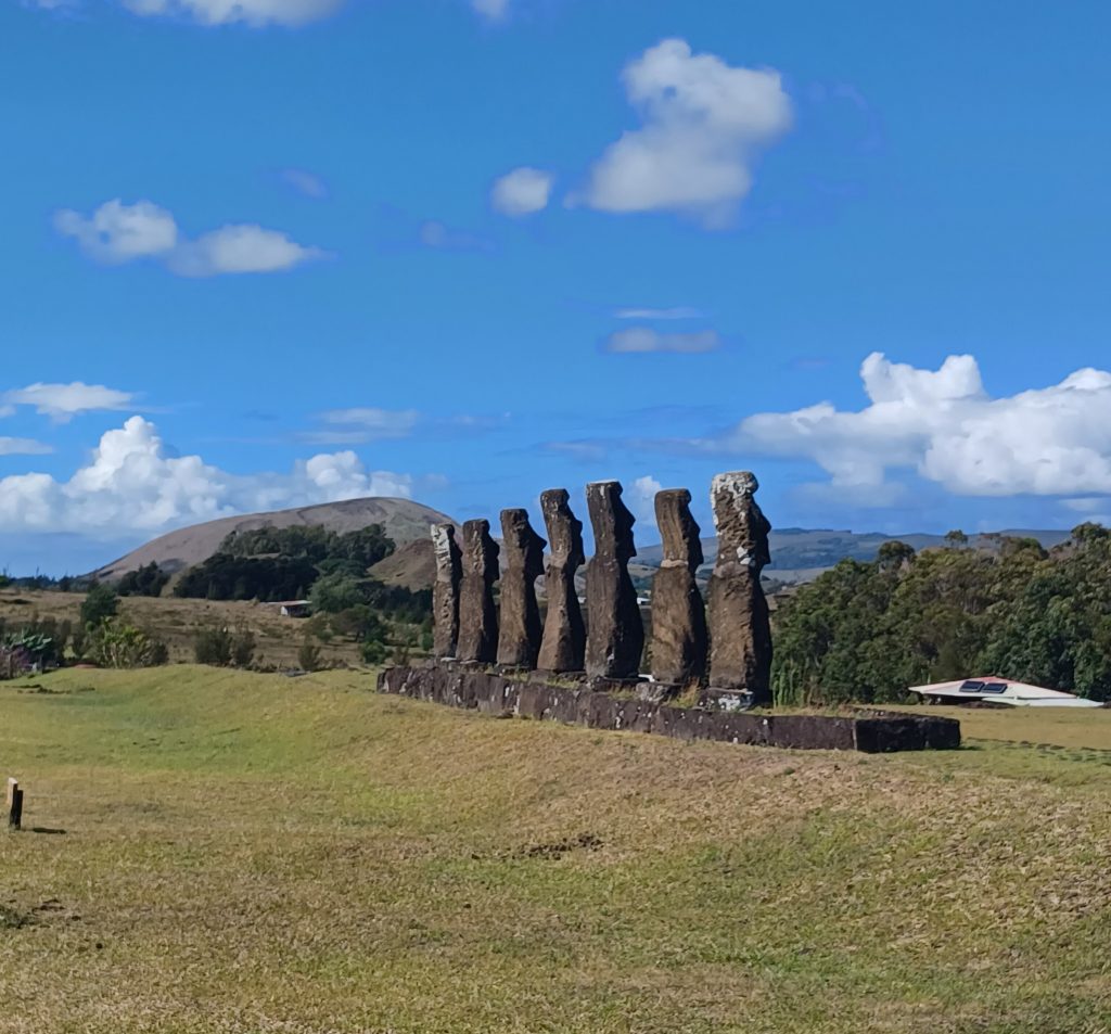 The seven moai of Ahu Akivi