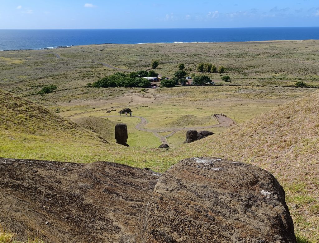 View from the quarry, Rano Raraku