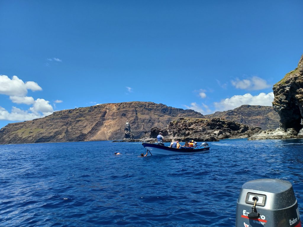 Landslide below Orongo and Rano Kau crater