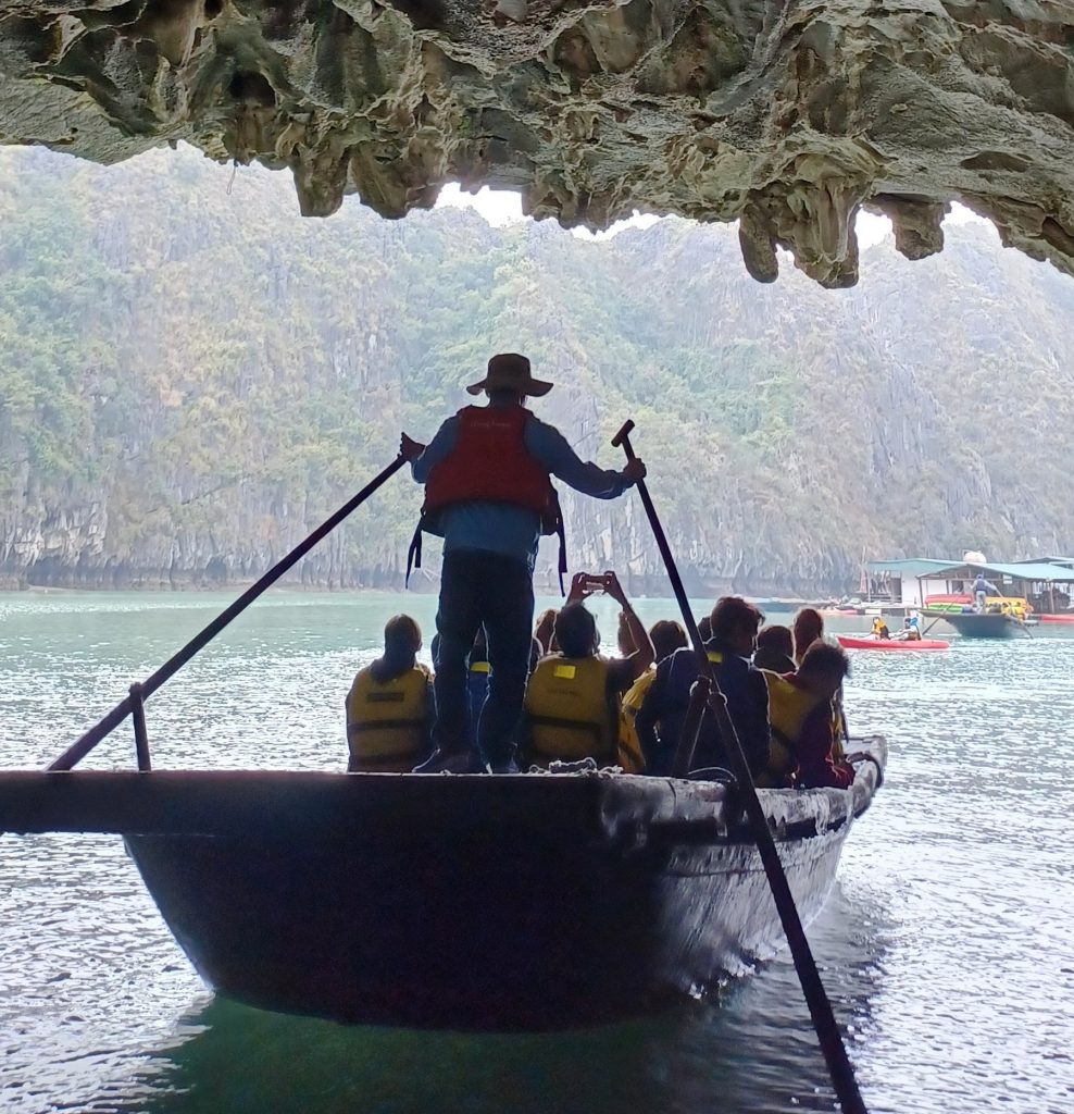Aboard Bamboo Boat, Halong Bay