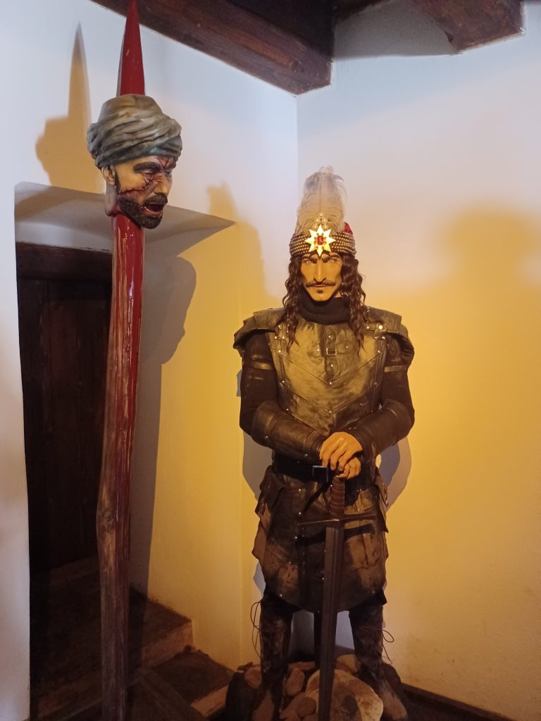 Vlad the Impaler, alias Count Dracula, alongside a head on a spike