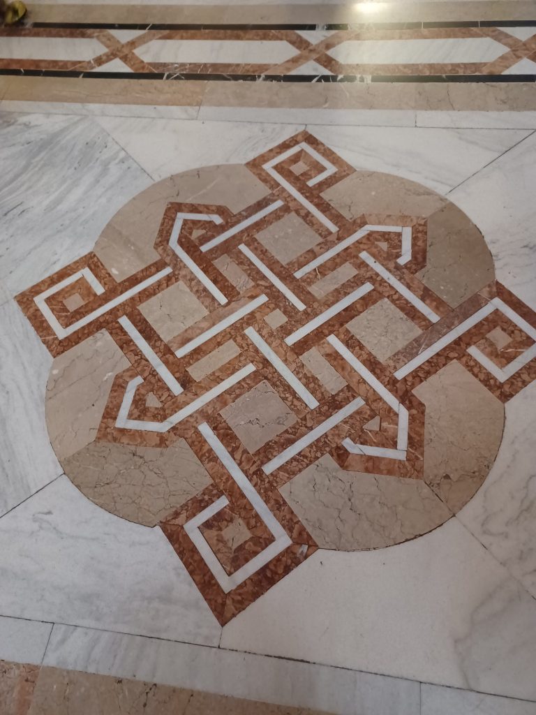 Floor Plan on marble floors