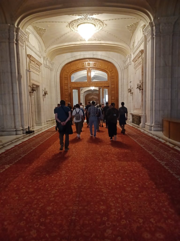 Heading for the Exit, Palace of the Parliament, Bucharest