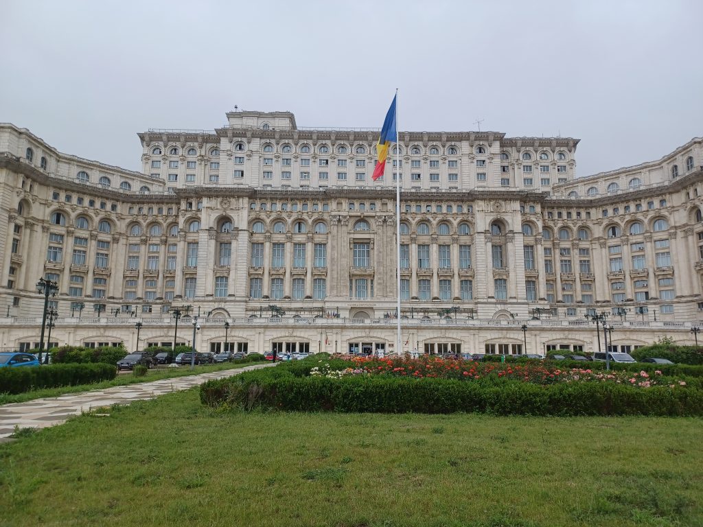 Palace of the Parliament, carpark side, Bucharest